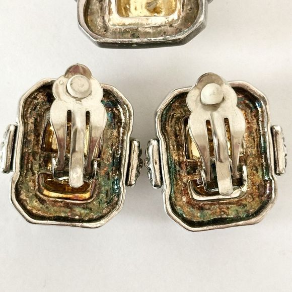 Vintage Clip On Earrings And Necklace Charm Silvertown‎ - Picture 6 of 7